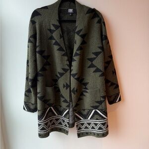 Frye Black and Olive Knit Sweater